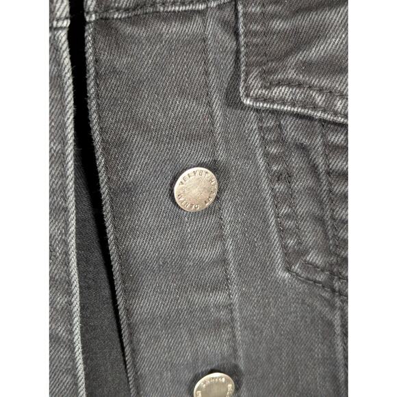 Embroidered Black Denim Jacket - Picture 5 of 12